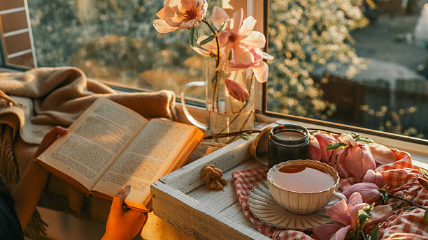 Warm evening tea and relaxed atmosphere